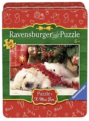 Puzzle Craciun - Catelus Somnoros, 80 piese Ravensburger