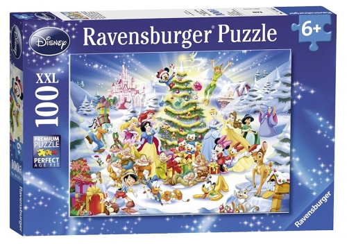 Puzzle Craciunul in familia Disney Ravensburger
