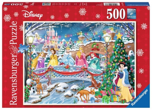 Puzzle Craciunul printeselor Disney 500 piese Ravensburger