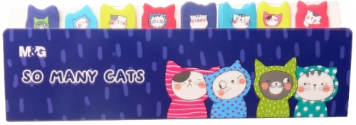 Index steag, So many cats, 15 x 53mm, 8 culori, 20 file/culoare, 160 file/set M&G