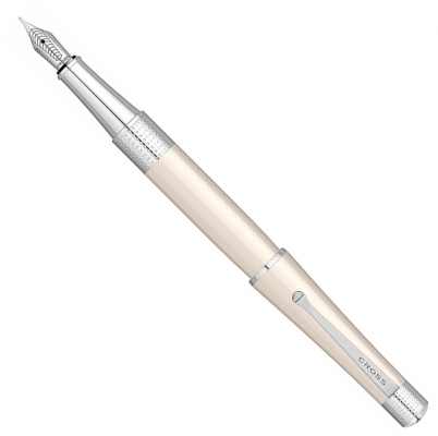 Stilou Pearlescent White Lacquer CT penita M Beverly Cross