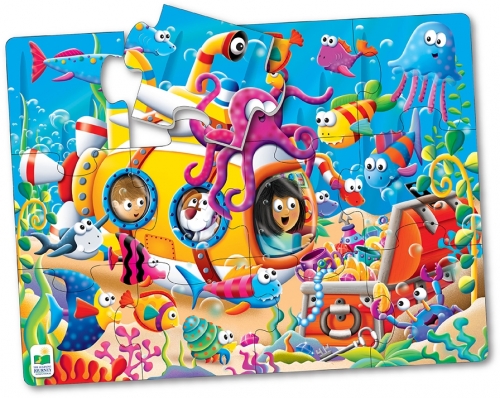 Primul meu puzzle de podea, model Prietenii oceanului, The Learning Journey 