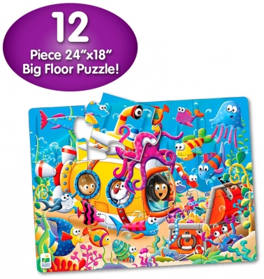 Primul meu puzzle de podea, model Prietenii oceanului, The Learning Journey 