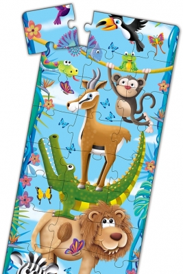 Puzzle inalt de podea, model Animale de la mici la mari, The Learning Journey 