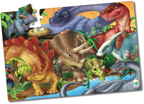Puzzle mare de podea, model Dinozauri, The Learning Journey 