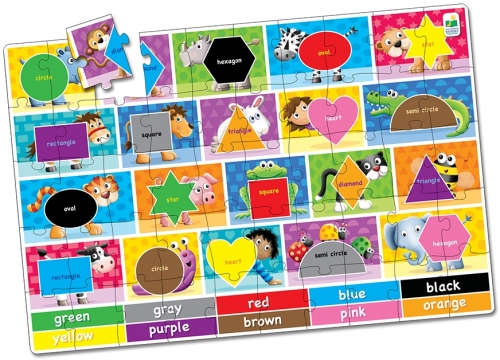 Puzzle mare de podea, model Culori si Forme, The Learning Journey 