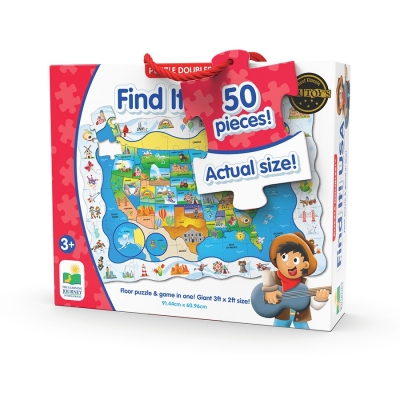 Puzzle si joc model Harta SUA, The Learning Journey