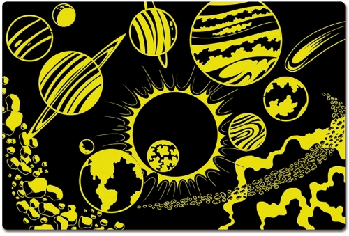 Puzzle straluceste in intuneric, model Spatiu, The Learning Journey 