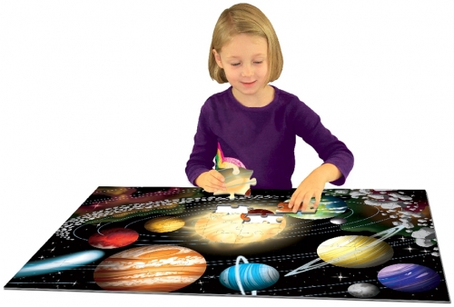 Puzzle straluceste in intuneric, model Spatiu, The Learning Journey 