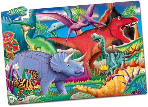 Puzzle straluceste in intuneric, model Dinozauri, The Learning Journey 
