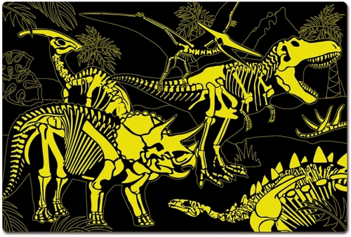 Puzzle straluceste in intuneric, model Dinozauri, The Learning Journey 