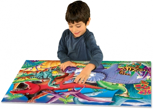 Puzzle straluceste in intuneric, model Dinozauri, The Learning Journey 