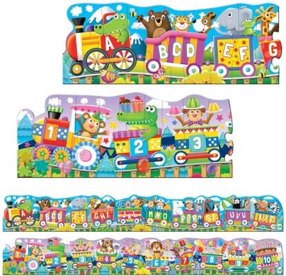 Set 2 puzzle-uri, model Trenul urias cu litere si cifre, The Learning Journey 