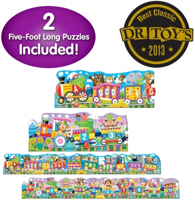 Set 2 puzzle-uri, model Trenul urias cu litere si cifre, The Learning Journey 