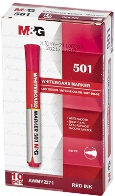 Marker pentru tabla alba 501, 2 mm, rosu, M&G