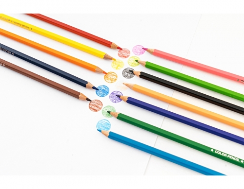 Creioane colorate hexagonale, 48 culori/set M&G