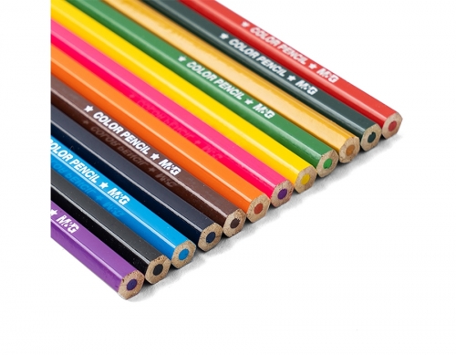 Creioane colorate hexagonale ulei pastel, cutie cilindrica, 36 culori/set M&G 