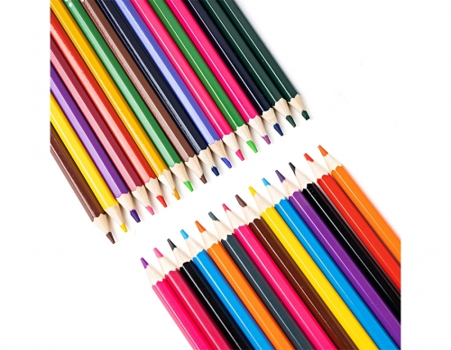 Creioane colorate hexagonale, ulei pastel, cutie cilindrica din carton premium, 48 culori/set, M&G
