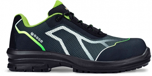 Pantofi Base Smart Evo, OREN S3, Negru/Verde, Portwest
