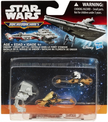 SET 3 FIGURINE MICROMACHINES EPISODUL VII FOREST BATTLE HASBRO