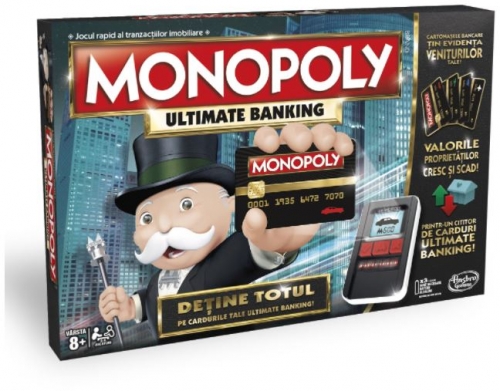 MONOPOLY ULTIMATE BANKING LIMBA ROMANA HASBRO