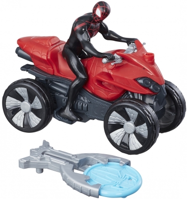 MASINUTA ATV A LUI SPIDERMAN CU FIGURINA SI LANSATOR HASBRO