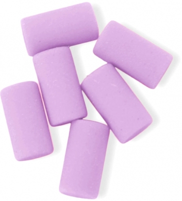 Radiera Rondo Fun mov deschis 6 buc/set Ballograf 