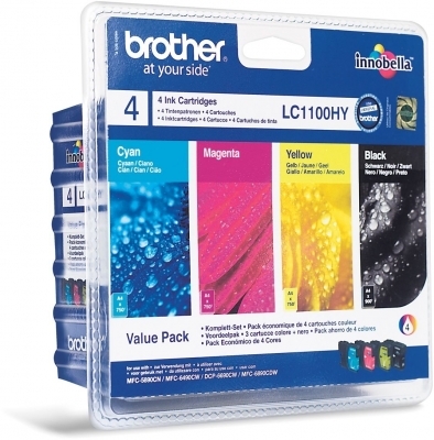 Multipack Cmyk Lc1100Hyvalbp Original Brother Mfc-6490Cw