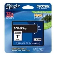 Banda Laminata White On Black Tze355 Original Brother P-Touch D600Vp