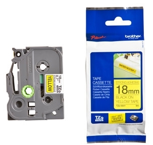 Banda Laminata Adeziva Black On Yellow Tzes641 Original Brother P-Touch E300Vp