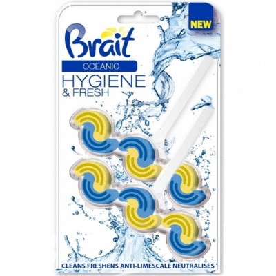 Odorizant WC Hygiene & Fresh Ocean Duo, 45 gr, 2 buc/set, Brait
