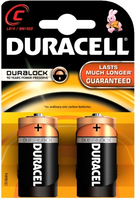 Baterie alcalina LR14 (AA), 2buc/blister Duracell