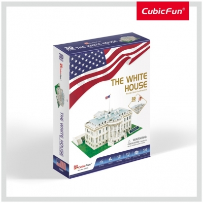 Puzzle 3D Casa Alba (Nivel Mediu 56 Piese) Cubicfun