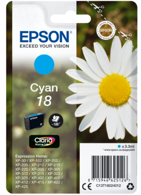 Cartus cerneala Epson Cyan Original 18 T180240