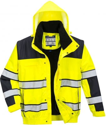 Jacheta bomber Hi-Vis Classic, Galben/Negru, Portwest