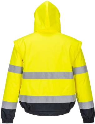 Jacheta Contrast Bomber Hi-Vis, galben, Portwest