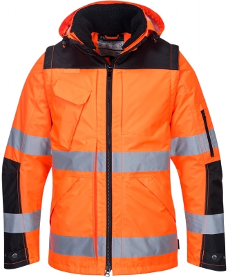 Jacheta Hi-Vis Premium 3-In-1, Portocaliu/Negru, Portwest 
