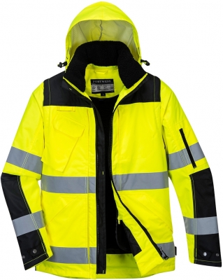 Jacheta Hi-Vis Premium 3-In-1, Galben/Negru, Portwest