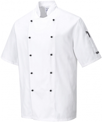 Jacheta bucatar, maneca scurta, alb, regular, Kent Chefs, Portwest 