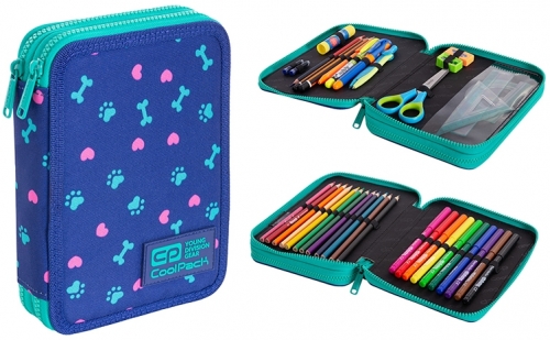 Penar echipat Jumper XL, 38 piese, 2 fermoare, Puppy Love, CoolPack 