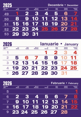 Calendar perete, A3, OFFICE, 2026