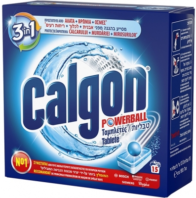 Tablete anticalcar Powerball, 15 buc 13 gr Calgon