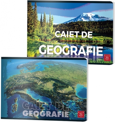 Caiet capsat, Geografie, 24 file, diverse modele, Pigna