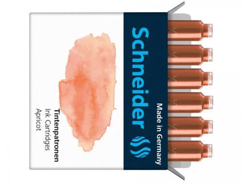 Patroane cerneala pastel, 6 buc/set, culoare apricot, Schneider