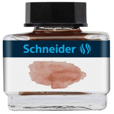 Calimara cu cerneala pastel, 15 ml, culoare cognac, Schneider