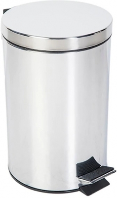 Cos gunoi inox cu pedala si capac batant, 20 L