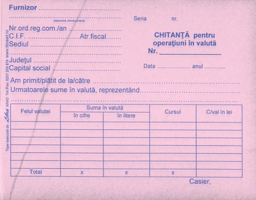 Chitantier A6 valuta 3 exemplare 150 file