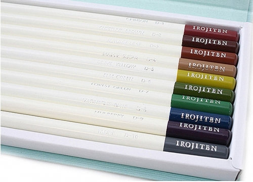 Creioane colorate Irojiten, Volum 1, 2, 3 Rainforest, 30 culori/set Tombow