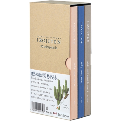 Creioane colorate Irojiten, Volum 4, 5, 6 Woodlands, 30 culori/set Tombow