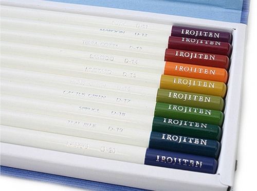 Creioane colorate Irojiten, Volum 4, 5, 6 Woodlands, 30 culori/set Tombow